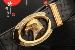 正品stefano ricci/史蒂芬劳.尼治 鹰头商务休闲男士镶钻鹰头皮带