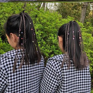 儿童公主假发麻花鞭子小女孩舞蹈表演马尾辫女童绑头绳可爱发饰