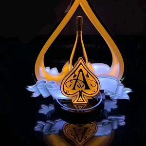 t吧夜场k酒v黑桃a香槟酒架高档洋酒架洋酒底座红酒酒座香槟王酒架