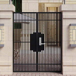 定制做锌钢庭院门别墅院子大门防盗门户外花园铁门栅栏围墙格栅门