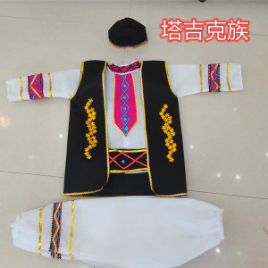 六一儿童i环保时装秀服装56个少数民族表演出服手工c无纺布diy成