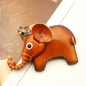 大象零钱包d男宝宝儿童零钱包女卡通迷你可爱手工皮质泰国小象