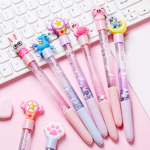 卡通流沙中性笔网红少女心入油液体笔可爱超萌小仙女网红仙女魔法棒笔