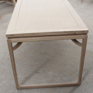 北方老榆木新中式书桌白茬t白胚毛坯书法画案办公桌实木禅意家具m