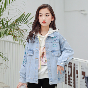 女童牛仔外套春装2021年新款儿童12洋气春季13岁女孩春秋中大童潮