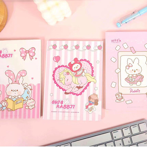 ins儿童粉色爱心兔兔草稿本可爱小学生用空白本子u卡通验算草稿纸