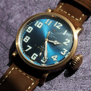 海鸥青铜夜光机械男表飞行员运动自动45mm大尺寸男表潮流时尚防水