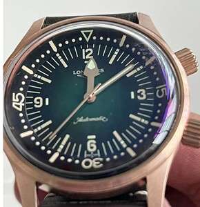 海鸥手表复古系列青铜潜水日历机械男表l3.774.1.5夜光稳定st2130