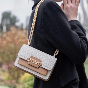 明星同款加拿大mk新款heather单肩斜挎包女超小号链条信封包老花