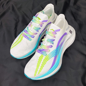 原创鞋带适配lining李宁绝影棉花糖白暴力橙白蓝紫跑鞋鞋带绳男女