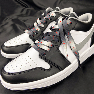 原创鞋带适配nile耐克aj1黑白灰影子球鞋鞋带绳男女款配饰渐变潮