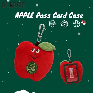 日本GLADEE 苹果卡包 伸缩绳Pass Card Case / Apple圣诞平安果