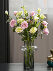 洋桔梗花仿真花假花花瓶单枝插花花束家居餐厅茶几摆放装饰花艺