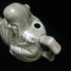 陕西耀州瓷良心壶两心壶鸳鸯壶倒流壶双流壶仿古酒具摆件