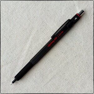 德国产 红环600 rotring 自动铅笔 老款 黑色 0.