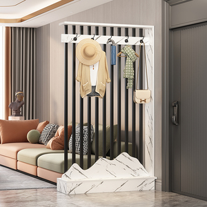 入户隔断客厅玄关挂衣架进门简约屏风小户型遮挡座屏新中式装饰柜