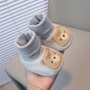 婴儿鞋袜小宝宝软底脚套步前鞋防掉男女幼儿布鞋春秋季6-7-12个月