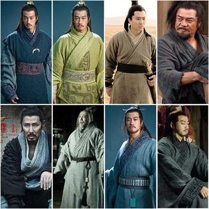 楚汉传奇项羽刘备何润东同款影视古装楚王将军霸王武侠棉麻演出服