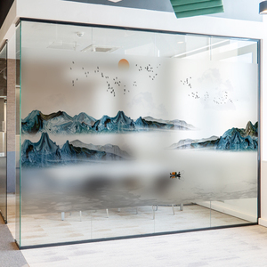 玻璃纸山水画