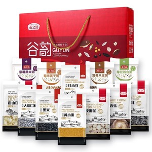 燕之坊谷韵1755g 香菇 木耳 莲子 百合 杂粮粥 山珍干货 春节礼盒