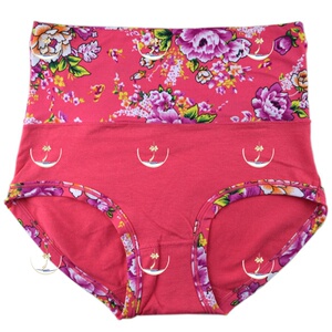 复古民族风东北大花内裤内衣裤衩n松紧腰大码女士舒适透气高弹力