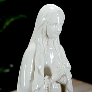 天主教摆件露德圣母像圣物基督徒结婚礼品十字p架陶瓷圣像饰品雕