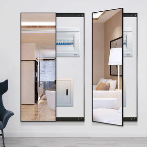 穿衣镜家用壁挂隐形折叠推拉可遮挡电表箱定制全身镜子轻奢试衣镜