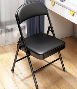 收折椅子麻将机专用折叠椅美术生专用凳子简易出租屋会议室靠背椅