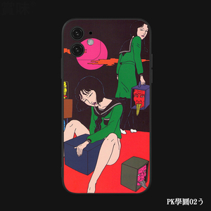 日本佐伯俊男toshio saeki猎奇邪魅艺术浮世绘手机壳适用苹果定制