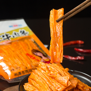 湖南特产林妹妹素食鸡皮条42g辣条爆鸡皮儿时80后怀旧零食麻辣片