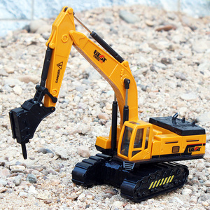 钻地机玩具钻机车仿真模型工程车儿童男孩破碎机钻头伸缩破拆耐摔