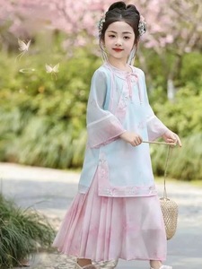女童汉服2024新款夏季清朝改良格格服超仙新中式中国风套装演出服