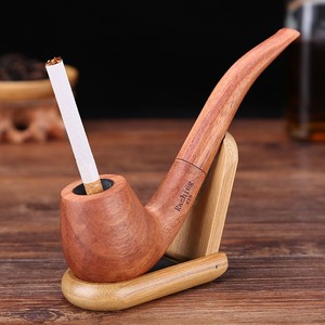 斗丝实木烟斗手工红木过滤男士两用烟旱烟锅男士全木烟斗老式烟具