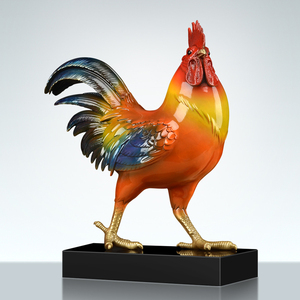 纯铜大公鸡摆件大吉大利中式客厅玄关装饰品生肖鸡开业乔迁送礼品