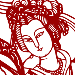 新品剪纸底稿图样手工刻纸图案y古装国女起寿祝舞中仙风刻纸画打