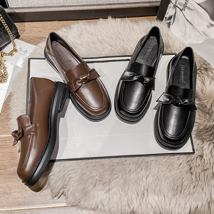 兮忘城女鞋安妮娜惠特2021春季新款英伦风小皮鞋一脚蹬百搭休闲复