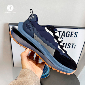 艾尚鞋邦老爹鞋女2022年春季新款厚底增高拼色休闲运动鞋跑步女鞋