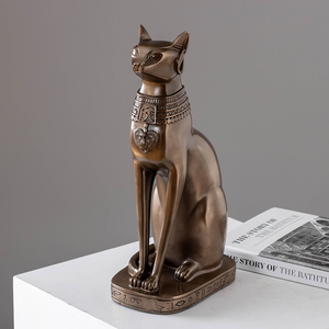 创意埃及招财猫家居摆件客厅玄关办公室酒柜书房吉祥物装饰品摆设