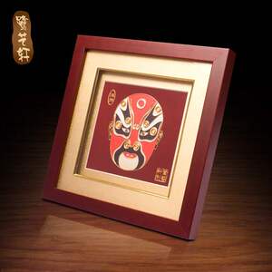 挂件厦门老外后羿中国风京剧脸谱摆件漆线雕特色工艺品出国礼品送