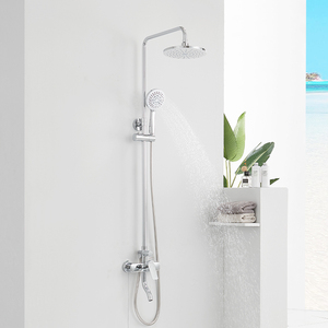 九牧小牧优品花洒套装一键硅胶除垢淋浴器空气能花洒三控mqb7600