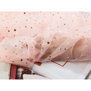 彩色纱布料背景布装饰纱婚女仙庆蕾丝布粉春夏星红星头纱桌裙黑色