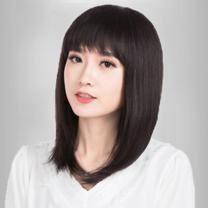 中年女士假发女长发妈妈时尚减龄长直发可扎起来光头全头套真人发