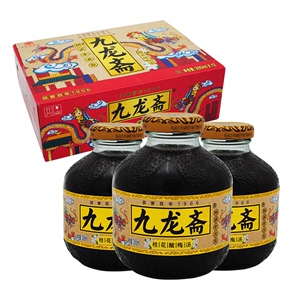 九龙斋 老北京 酸梅汤乌梅汁饮料300ml*12瓶 玻璃瓶装 整箱