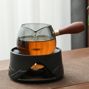 蜡烛煮茶炉陶瓷底座暖茶器日式家用玻璃茶壶公道杯加热保温小茶炉