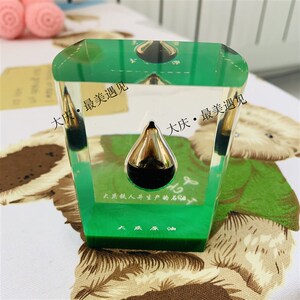 大庆特色一滴油工艺品石油纪念品油城大庆纪念品圆柱蜡烛