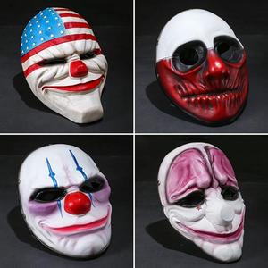 payday2游戏收获日面具小丑面具男恐怖树脂全脸装饰周边道具万圣