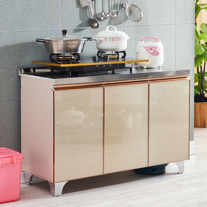 新高动简易厨房灶台柜档气灶不锈钢灶台柜台燃厨煤气灶移柜橱柜.