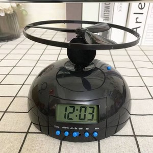 奇葩闹钟新款会起飞的螺旋桨超大声起床困难户飞碟学生懒人闹钟in