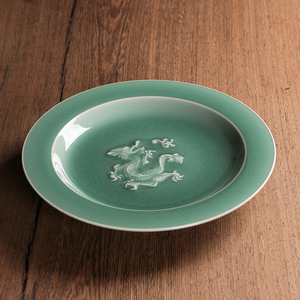 上新青瓷刘小东手工壶承干泡台陶瓷功夫茶具壶托果饰挂摆盘件奢华