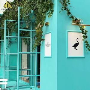 卧室墙漆自刷电视背景颜色tiffany蒂芙尼蓝色薄荷绿乳胶漆涂料